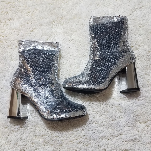 Shoes - 2 pairs left!!!*Silver sequins ankle boots